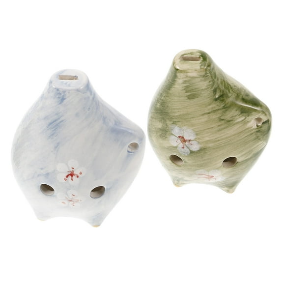 WHAMVOX 2pcs Japanese 6-hole Ocarina 6 Holes Ocarina Instrument Children Practice Ocarina Small Musical Instrument Decorative Alto C Ocarina