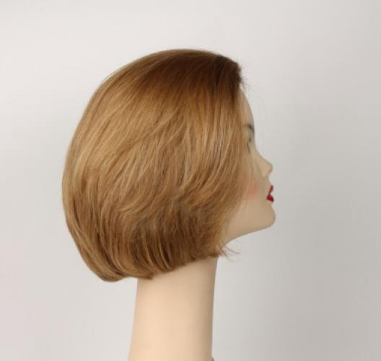 European Human Hair Freeda Wig Medium-Light Blonde Dorothy With Red Tones Size Medium