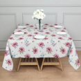 thumbnail image 3 of Pioneer Flower Floral Print Pattern Square Tablecloth, Waterproof Wipeable Spillproof Washable Table Cover for Home Kitchen Party Decor, 42"x42", 3 of 6