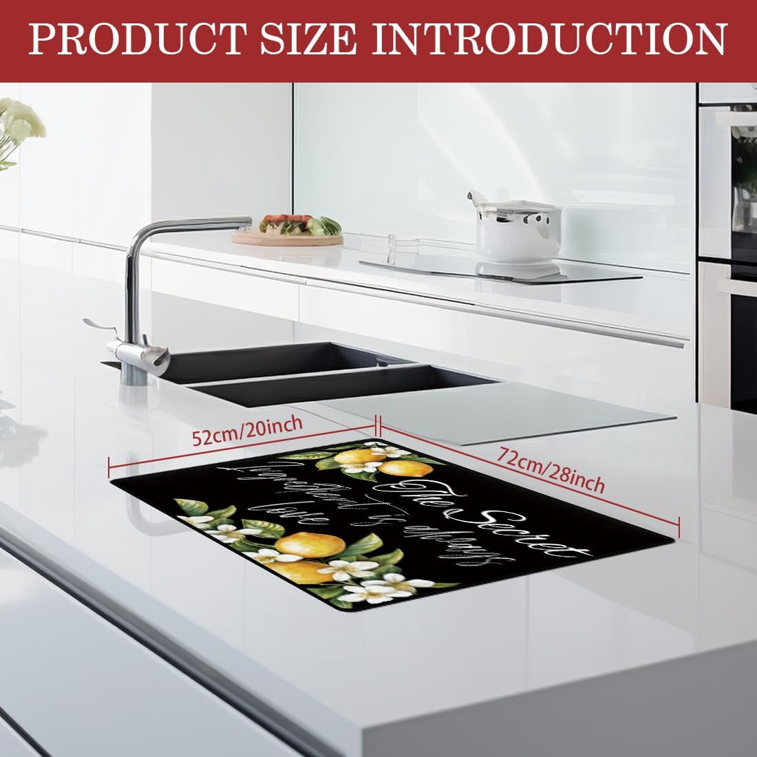 1set Electric Stove Cover 20.47x28.35" Stove Top Cover for Electric Stove Foldable Glass Cooktop Protector Non-Slip Top Protector Mat for Electric Stove Washer and Dryer (Lemon) Colorful