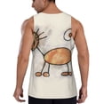 thumbnail image 3 of Fotbe Brown Cat Cartoon Pattern Men's Quick Dry Workout Tank Top Gym Muscle Tee Fitness Bodybuilding Sleeveless T Shirt Breathable Workout Shirt-Medium, 3 of 9