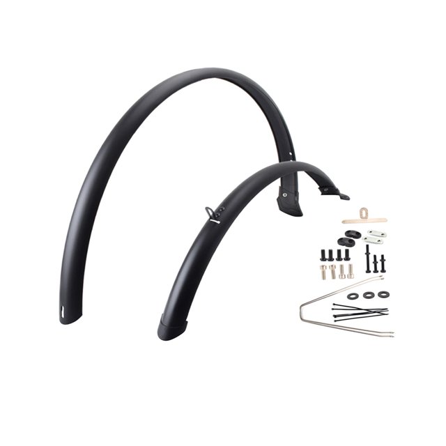 pitrice 2Pcs Road Bicycles Fenders Full Cover Mud Quick Release 2 Rings Mountain Without Bike Guards Without 2 Rings