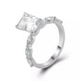 thumbnail image 6 of Cora Jewellery 2.5CT Radiant Moissanite Solitaire Engagement Ring For Women, 10K White Gold, 6 of 7