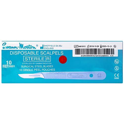 SwannMorton 10 Sterile Disposable Scalpels with Blade [individually