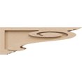 thumbnail image 3 of 3"W x 18"D x 6"H Thin Scroll Rough Cedar Woodgrain TimberThane Corbel, Primed Tan, 3 of 6
