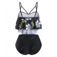 thumbnail image 2 of Más el tamaño de la impresión floral del recorte de baño tankini Rosegal Camisetas sin mangas de talla grande, 2 of 5