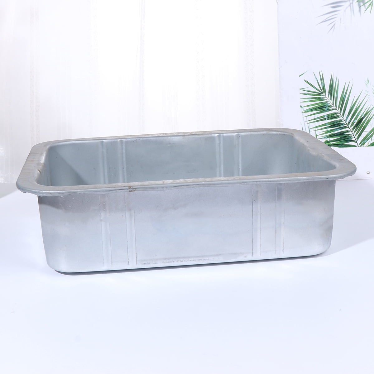 5L Steel Oil Drain Pan Waste Engine Oil Collector Tank Oil Drip Tray Fuel Fluid Tool for Repair Car (Silver)