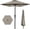 Beige, variant on Rose Quartz 10 foot wooden pole outdoor courtyard center pillar sunshade umbrella, hand-operated switch, one key tilt, swimming pool, rain proof, sun protection, sunshade, booth, large umbrella