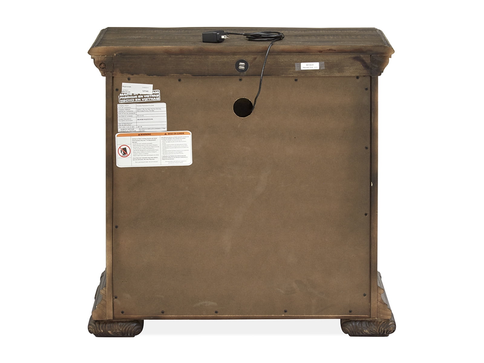 Magnussen Home Durango Willadeene Brown Drawer Nightstand