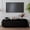 Black, variant on S-HOME 58 Inch Spiral Wave Design TV Console in  with Storage Cabinet and 2 Drawers for Living Room，White