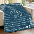 thumbnail image 3 of LHSHID Grandma Blanket Grandma Gifts from Grandkids Birthday Gifts for Grandma from Grandson Granddaughter for Best Grandma Grandma Flannel Letter Throw Blanket 60"x80", 3 of 7
