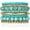 2.Turquoise, variant on Multi-colored elastic beaded stackable bracelet - multi-layered beaded bangle, fashionable and versatile.