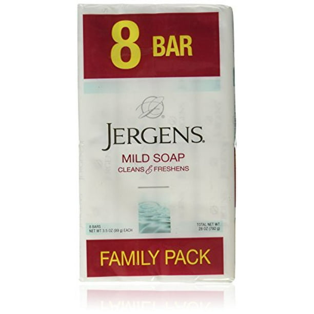 Jergens Personal Size Soap, White 8, 3.5 oz bars