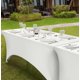 thumbnail image 5 of Mantel Rectangular de Mesa de Spandex Elástico de 6 pies para Mesas Plegables, Resistente a Las Arrugas, Mantel de Patio elástico y Estirable para Fiestas, Banquetes, Bodas y Eventos, 5 of 7