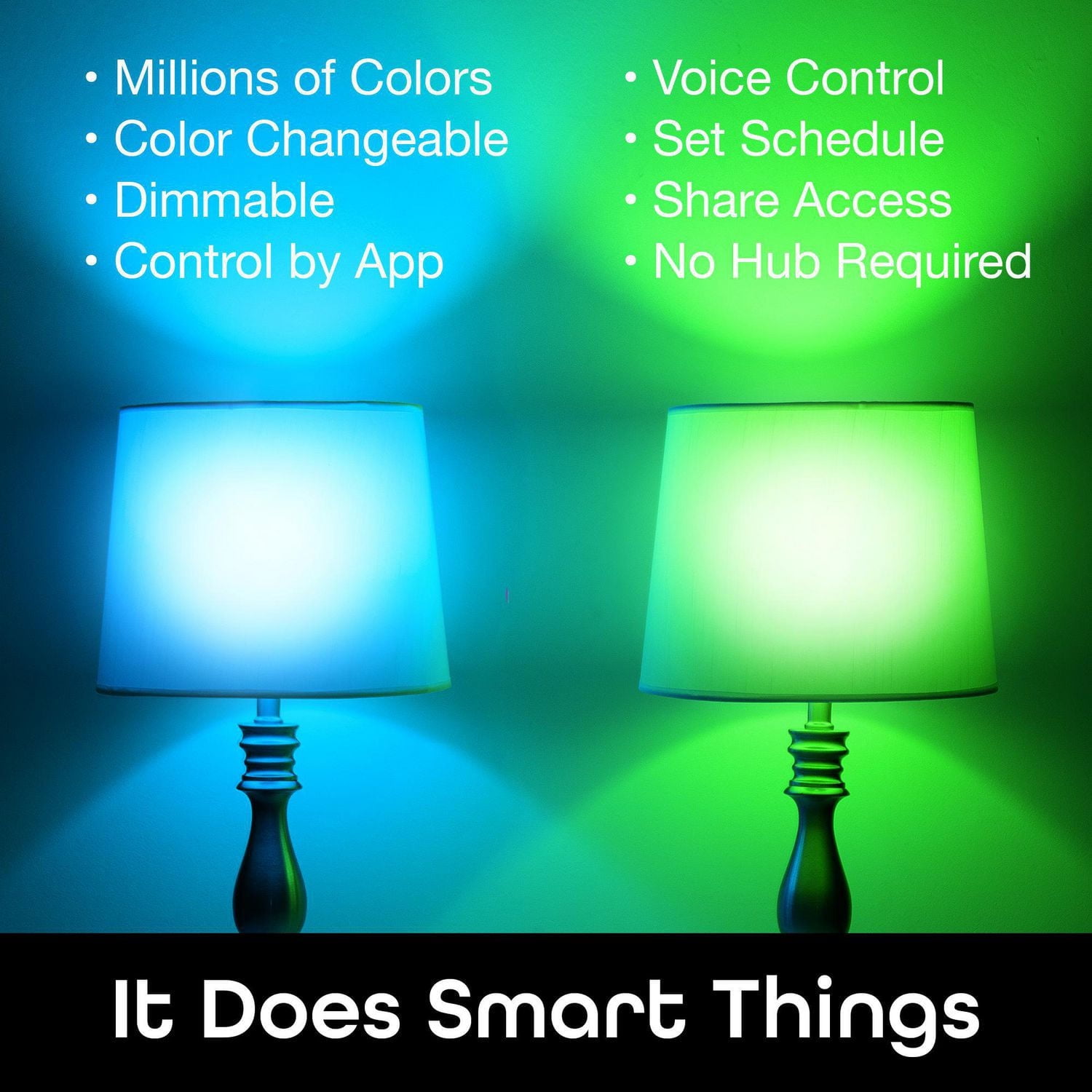 Merkury Smart Wi-Fi LED Bulb Color + White