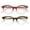 Red Grey, variant on 2 Pairs Round Half Tone Optical Frame Reading Glasses - Unisex Readers ZT101 +1.50