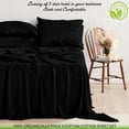 thumbnail image 2 of Shrinita 700 Thread Count Organic Cotton Bedsheet 6 PC RV-King Black 15" Deep Pockets, 2 of 7