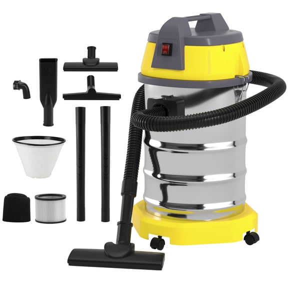 3-in-1 Wet/Dry/Blow Function 10 Gallon 3200W 8 Peak HP Stainless Steel Portable Shop Vacuum Cleaner for Garage Car Detailing House Workshop