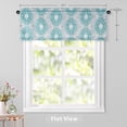 thumbnail image 3 of DriftAway Adrianne Damask and Floral Pattern Window Curtain Valance Single, 52" x 20", Teal Blue, 3 of 8