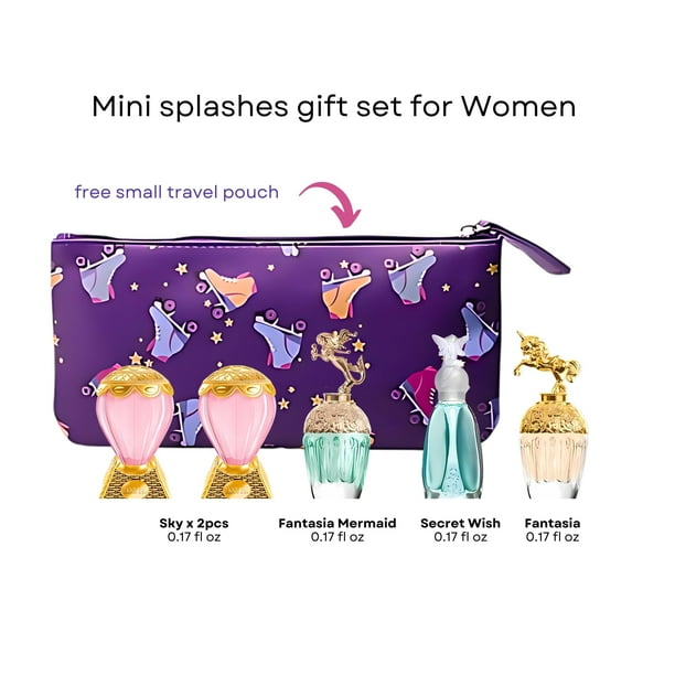 Anna Sui Miniature Perfume Coffret: Fantasia, Mermaid, Secret Wish