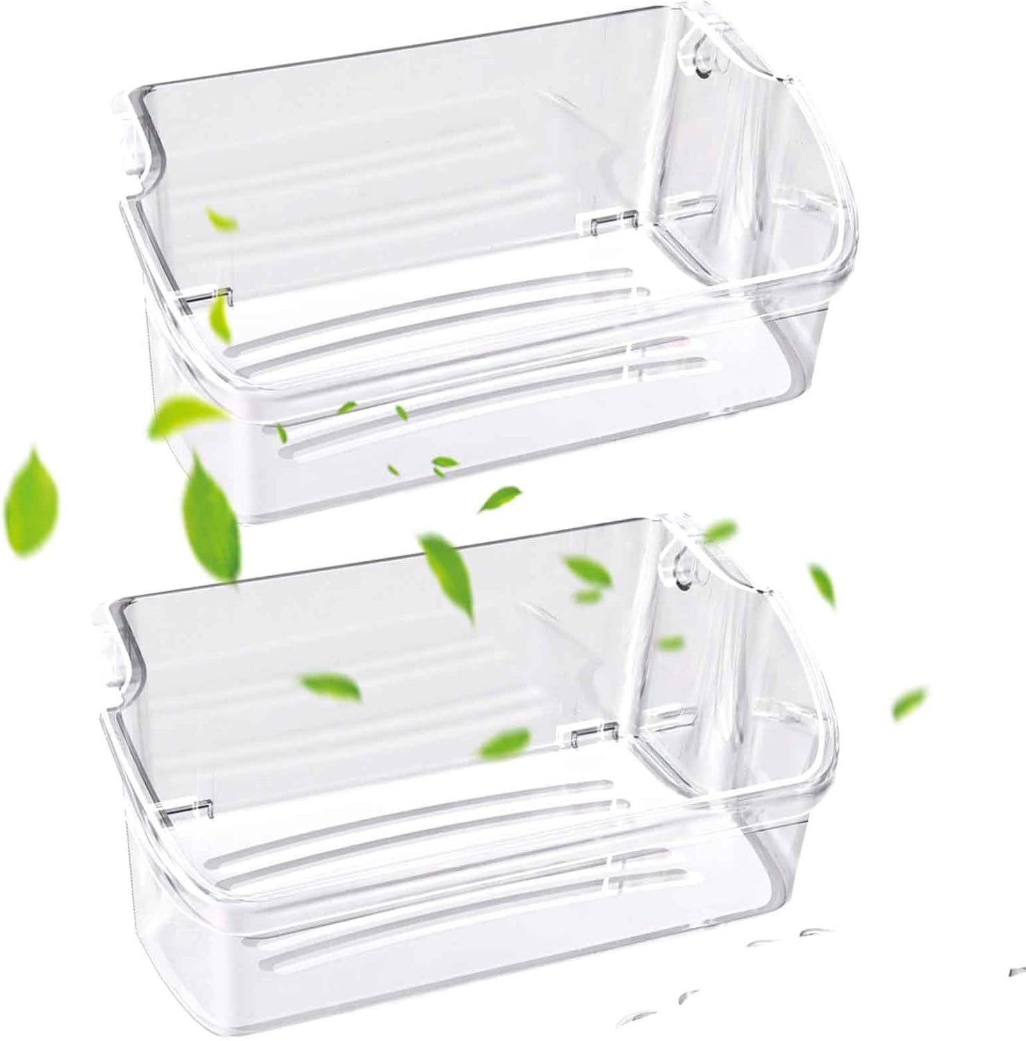 2PCS 240324502 Refrigerator Door Bin Shelf Replacement Compatible with Frigidaire Kenmore Electrolux Fridge Door Shelves Bin Part Fit Model LFSS2312TF0 LFSS2312TE0 LFSS2312TP0 FFSS2315TS0 FFSS2315TS2