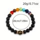 thumbnail image 4 of Pulseras hechas a mano con piedras de colores Pulseras de cristal con piedras naturales para hombres y mujeres Pulseras de energía para yoga y meditación, 4 of 5