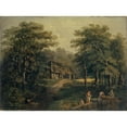 thumbnail image 2 of Conrad Gessner 24x19 Gold Ornate Framed and Double Matted Museum Art Print Titled - Farm by the Water, 2 of 4