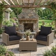 thumbnail image 2 of Kimunuk 2 Set Outdoor Cushion for Patio Furniture, 22" L X 24" W X 5" H Waterproof Outdoor Deep Seat Cushions with Tie for Patio Chair, Grey, 2 of 8