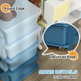thumbnail image 4 of Qaba 4 Tier Kids Storage Unit Dresser Tower with Drawers Chest Toy Organizer for Bedroom Nursery Kindergarten Living Room for Boys Girls, Blue, 4 of 9