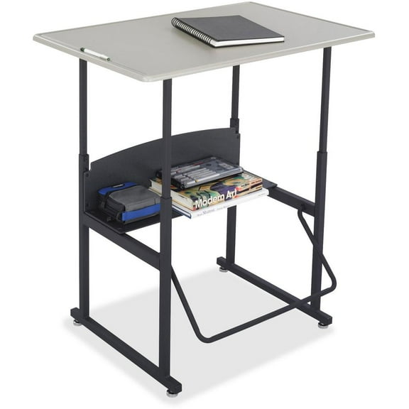 Safco AlphaBetter 24" x 36" Adjustable Standing Student Desk in Beige