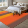 thumbnail image 5 of Color Striped Gradient Washable Living Room Rugs 5'x7', Modern Orange Yellow Brown Minimalist Low Pile Throw Large Area Rugs Non-Slip Sturdy Edge Binding Carpet for Dining Room Bedside Kitchen, 5 of 9
