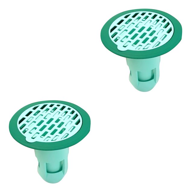 Bewildely Coladores de suelo Tapón de tapa de colador Ducha Antiolor Inodoro blanco Filtro de agua anticorrosión mejorado con sello en forma de No.1 2piezas
