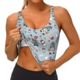 thumbnail image 3 of Balery Winter Gnome And Snowman Sujetadores deportivos con espalda cruzada para mujer, acolchados, sin costuras, de alto impacto, ideales para yoga, gimnasio, entrenamiento y fitness.-, 3 of 8