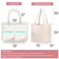 thumbnail image 2 of Koolmox Bolsas De Lona 6 Unidades De 17 X 14 X 3,9 Pulgadas, Bolsas De Lona Resistentes Con Asas Reforzadas Y Parte Inferior Ensanchada, Bolsa De Mano Reutilizable Lavable A Granel En Blanco Para Manu, 2 of 5