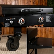 Blackstone Original Outdoor Griddle, 2-Burner 28 Flat Top Grill with Hood and Wheels, Black