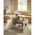 thumbnail image 4 of Hidden Cat Litter Box Enclosure Furniture Large Multi-Functional Cat Litter Box Washroom with Removable Divider Rustic White, 4 of 9