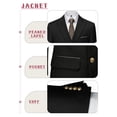 thumbnail image 5 of Beauty-Emily Men's Classic Double-Breasted Suit Set – Slim Fit Two-Piece Blazer & Pants with Gold Button Detail, Formal Business Suit for Office, Wedding & Events, 5 of 8