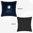thumbnail image 6 of Set of 2 18x18in Throw Pillow Covers with Nighttime Scene: Sun Mountains & Stars on Dark Blue Background Perfect for Couch Bed Car, 6 of 8