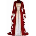 thumbnail image 2 of Renaissance Costume Women Corset Dress Medieval Maxi Dresses, Ren Faire Dress for Halloween and Cosplay, 2 of 5