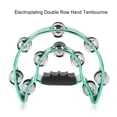 thumbnail image 2 of Tambourin Double Rangée, Double Rangée Tambourin avec Cloches de Placage Demi-Lune Mini D Shaker Portable Percussion Instrument de Musique Présent pour les Enfants [Vert], 2 of 9
