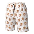 thumbnail image 5 of Kdxio Squirrel And Rose Pattern Mens Casual Shorts - Drawstring Summer Beach Sports Shorts for Men, 5 of 9