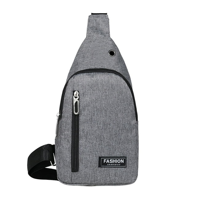 openpig Petit Sac à Bandoulière pour Femmes Hommes, Sac à Dos à Bandoulière Sac de Poitrine Sac de Voyage avec Trou pour Écouteurs pour Voyage Sport Course Randonnée
