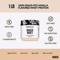 thumbnail image 2 of NAKED Nutrition Vanilla Whey Protein 1Lb, Only 3 Ingredients, All Natural Grass Fed Whey Protein Powder + Vanilla + Coconut Sugar- GMO-Free, Soy Free, Gluten Free. Aid Muscle Growth, 12 Servings, 2 of 6