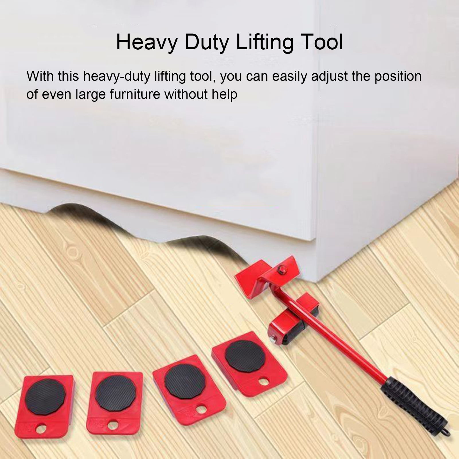 Callipe 1 Set Furniture Mover with 8 Wheels Heavy Duty Furniture Lifter Strong Load Bearing Appliance Roller Furniture Moving Dolly Slider Tools