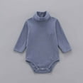 thumbnail image 2 of Diufon Newborn Baby Boy Girl Bodysuit Cotton Long Sleeve Warm Turtleneck Sweater Jumpsuit Home Crawling Romper, 2 of 5