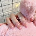 thumbnail image 4 of Coffin Press on Nails - Uñas postizas de leopardo rosa, uñas postizas cortas brillantes francesas para mujeres y niñas, 24 unidades Namotu HMYH803, 4 of 6
