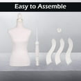 thumbnail image 3 of Dress Form Mannequin Torso Body Female Manikin Body 60”-67” Height Adjustable Clothing Forms Easy to Move Woman Mannequin with Tripod Wooden Base, 3 of 7