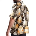 thumbnail image 3 of Easter Men's Short Sleeve Casual Printed Button Down Beach Shirts, 3 of 6