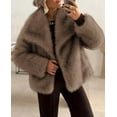 thumbnail image 4 of PRETTYGARDEN Womens Winter Coats Trendy Long Sleeve Furry Faux Fur Jackets Button Lapel Warm Fall Outwear with Pockets, 4 of 9