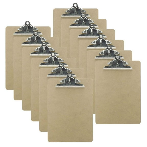 Charles Leonard Masonite Clipboard, Letter Size, 12 Count